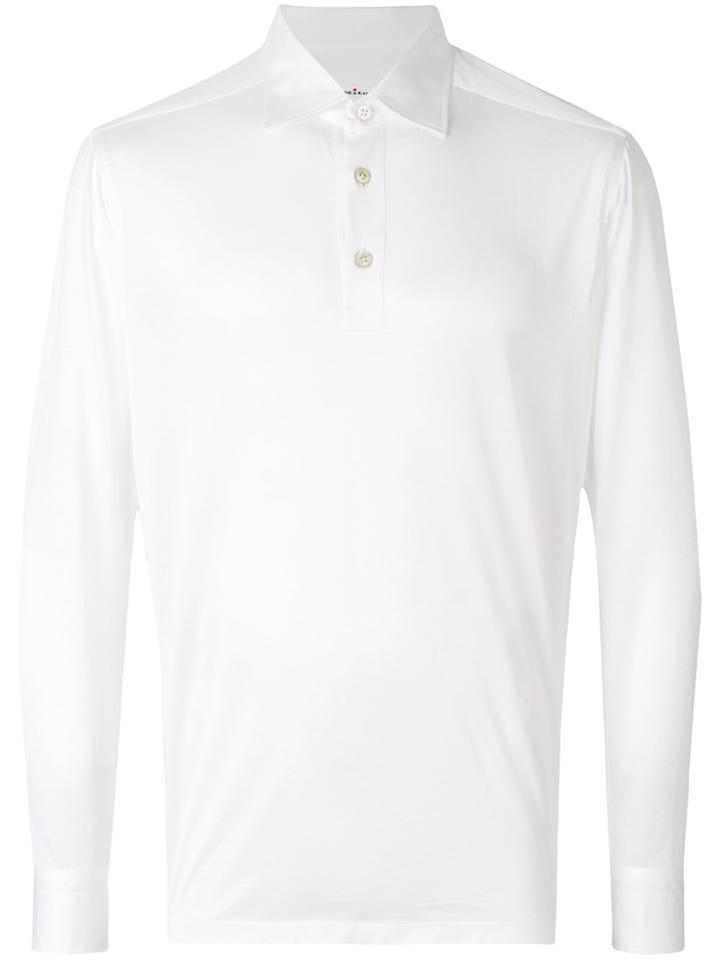 Kiton Long Sleeve Polo Shirt - White