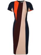 Victoria Beckham Striped Fitted Dress - Multicolour