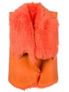 Desa 1972 Draped Shearling Gilet - Yellow