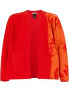 Suzusan Bleached Effect Cardigan - Orange