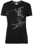Moncler Grenoble Ski Print T-shirt, Women's, Size: Medium, Black