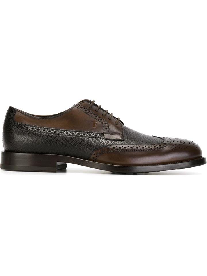 Tod's Pebbled Panel Brogues