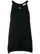 Paco Rabanne Open Back Longline Top - Black