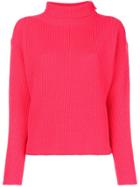Lamberto Losani Ribbed Knit Sweater - Pink & Purple