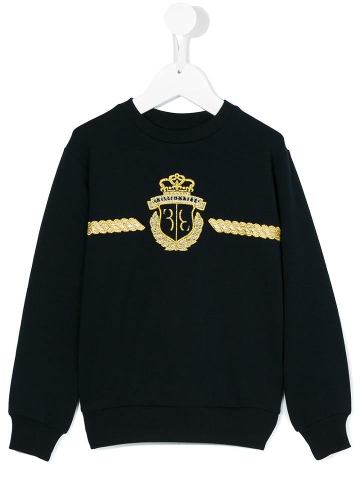 Billionaire Kids Embroidered Sweatshirt, Boy's, Size: 8 Yrs, Black