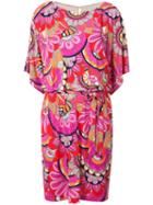 Trina Turk Printed Belt Dress, Women's, Size: Xl, Pink/purple, Polyester/spandex/elastane