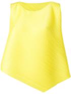 Pleats Please By Issey Miyake Flared Asymmetric Top - Yellow