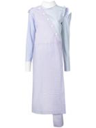 Anouki - Asymmetric Midi Dress - Women - Cotton - 36, White, Cotton