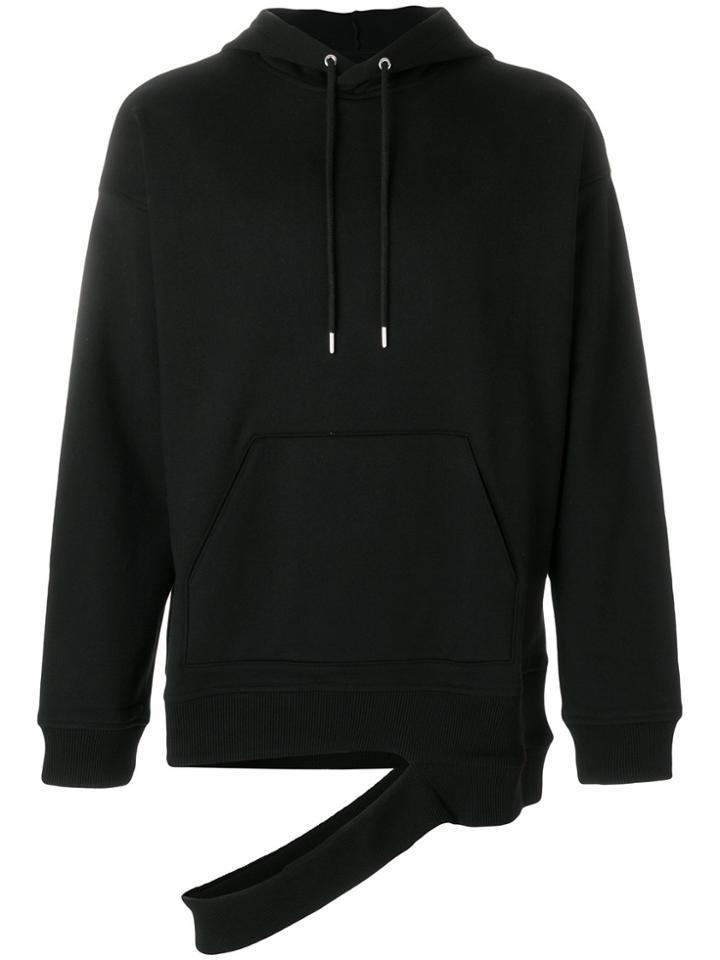 Helmut Lang Ripped Hem Hoodie - Black