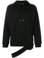 Helmut Lang Ripped Hem Hoodie - Black