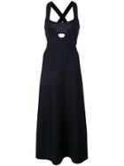 Gabriela Hearst Cutout Detail Flare Dress - Blue