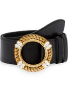 Miu Miu Crystal Embellished Wide Belt - Black
