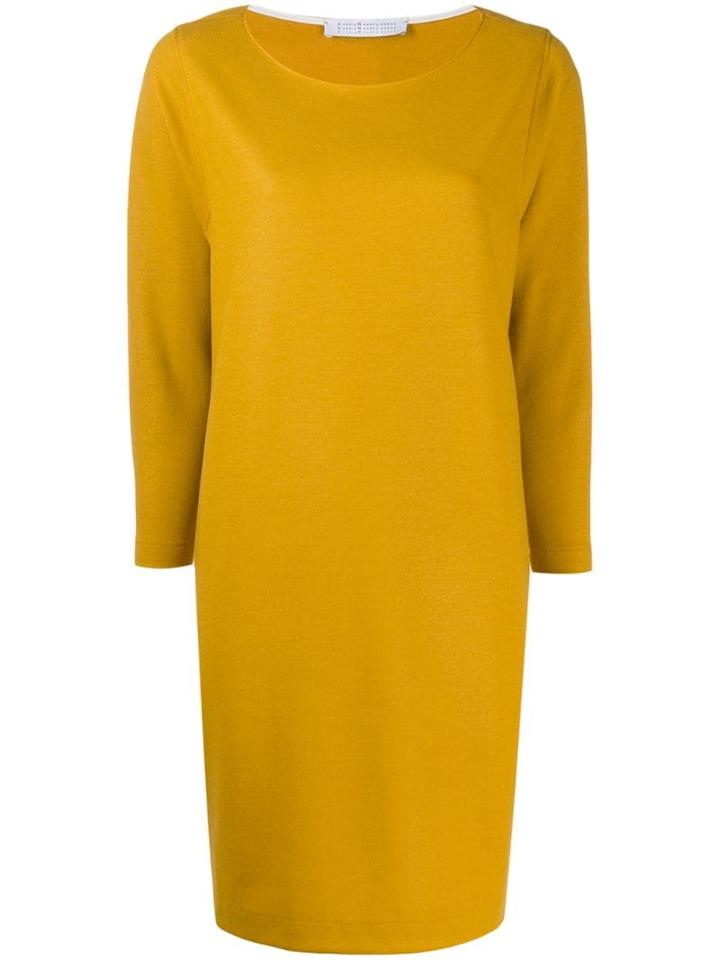 Harris Wharf London Long-sleeve Flared Dress - Yellow