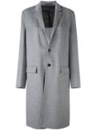 Joseph Single Breasted Coat, Women's, Size: 36, Grey, Polyester/viscose/cashmere/wool