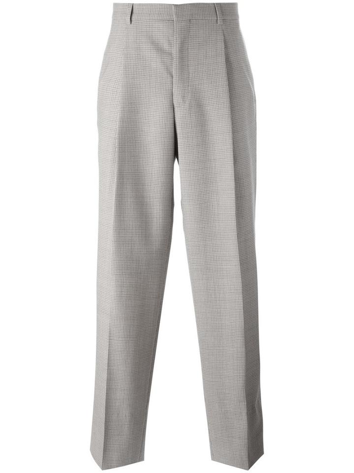 E. Tautz Wide Leg Pleated Trousers, Men's, Size: 30, Nude/neutrals, Wool/viscose
