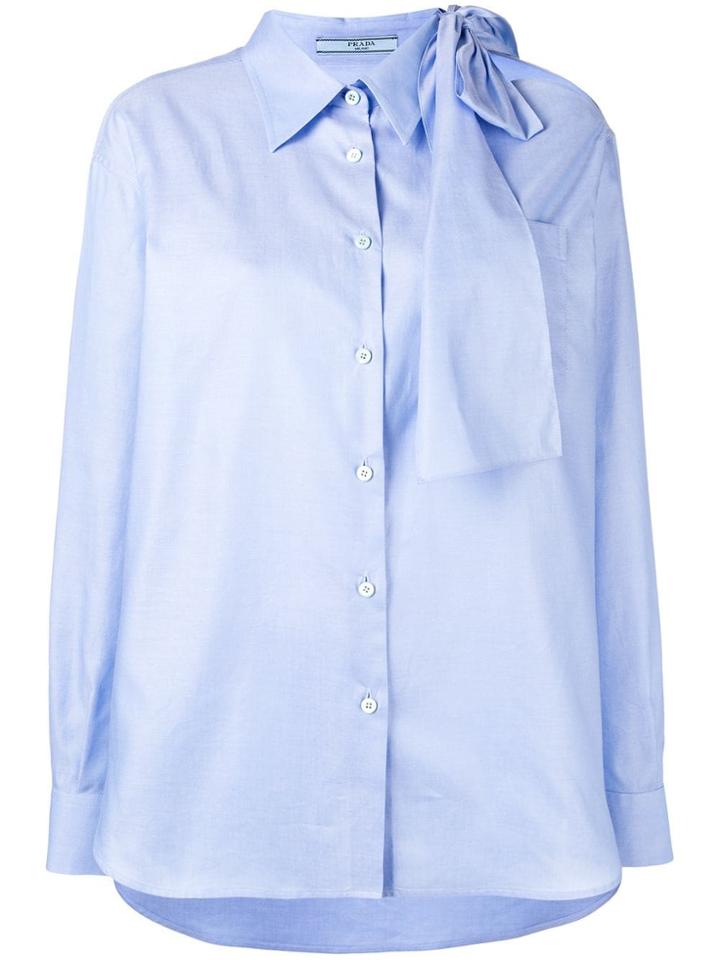 Prada Bow Collar Shirt - Blue
