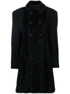 Comme Des Garçons Vintage Faux Fur Overlay Coat - Black
