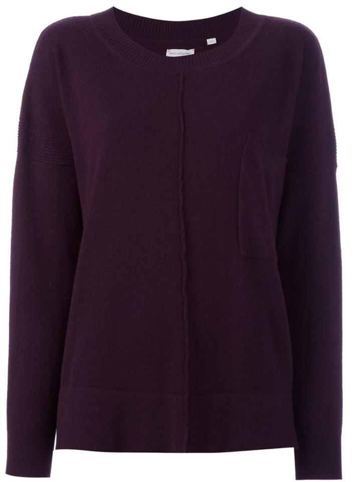 Chinti And Parker Oversize Boxy Sweater, Women's, Size: Large, Pink/purple, Cashmere