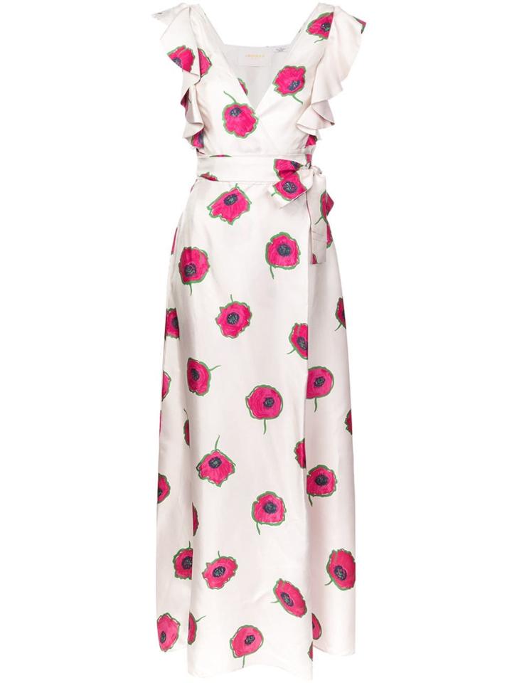 Ladoublej Editions Long Floral Print Dress - Grey