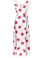 Ladoublej Editions Long Floral Print Dress - Grey