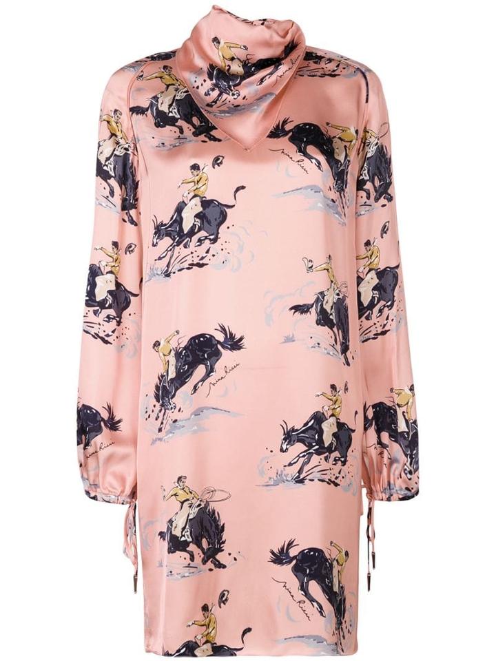 Nina Ricci Printed Robe Dress - Pink