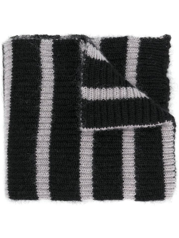 Faith Connexion Striped Scarf - Black