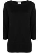 Snobby Sheep Cropped Sleeve Top - Black