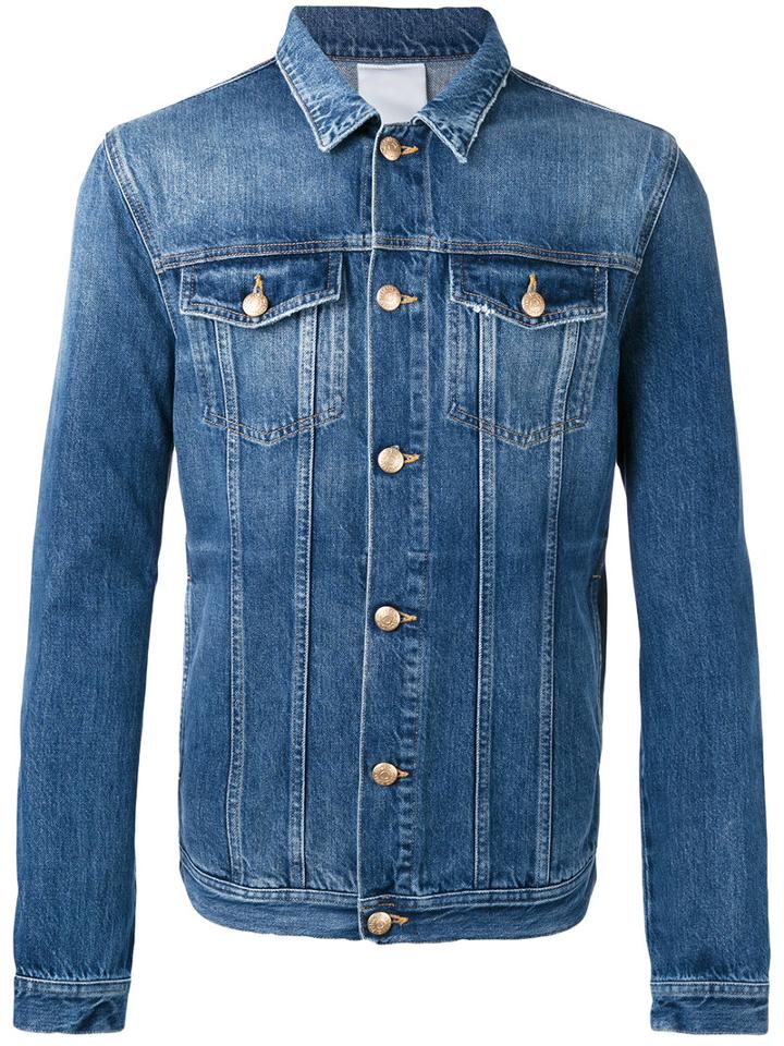 Won Hundred Fourteen Denim Jacket, Men's, Size: 52, Blue, Cotton/polyester