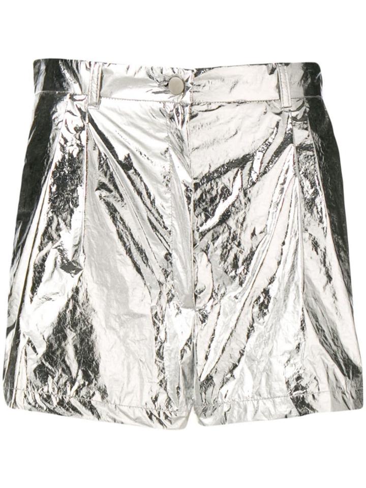 Roseanna Metallic Shorts - Silver