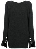 3.1 Phillip Lim Pearl-cuff Sweater - Grey