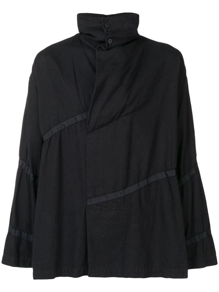 Issey Miyake Striped Lightweight Jacket - Black