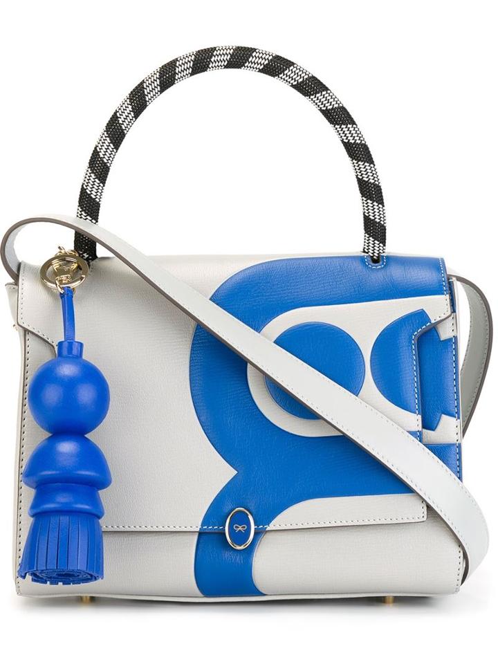 Anya Hindmarch Striped Top Handle Crossbody Bag