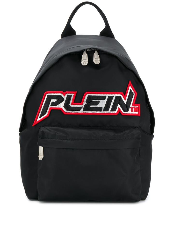Philipp Plein Embroidered Logo Backpack - Black