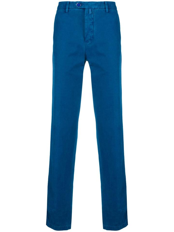 Kiton Regular Fit Chinos - Blue
