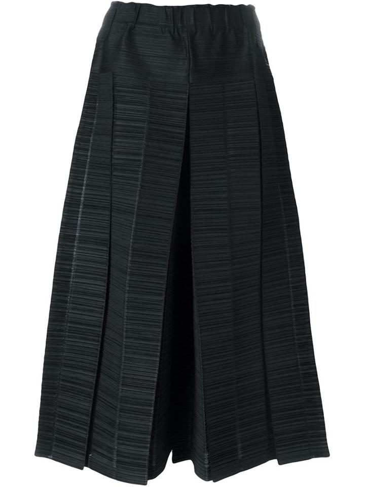 Pleats Please By Issey Miyake Wide Leg Cropped Trousers