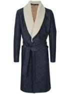 Caruso Belted Coat - Blue
