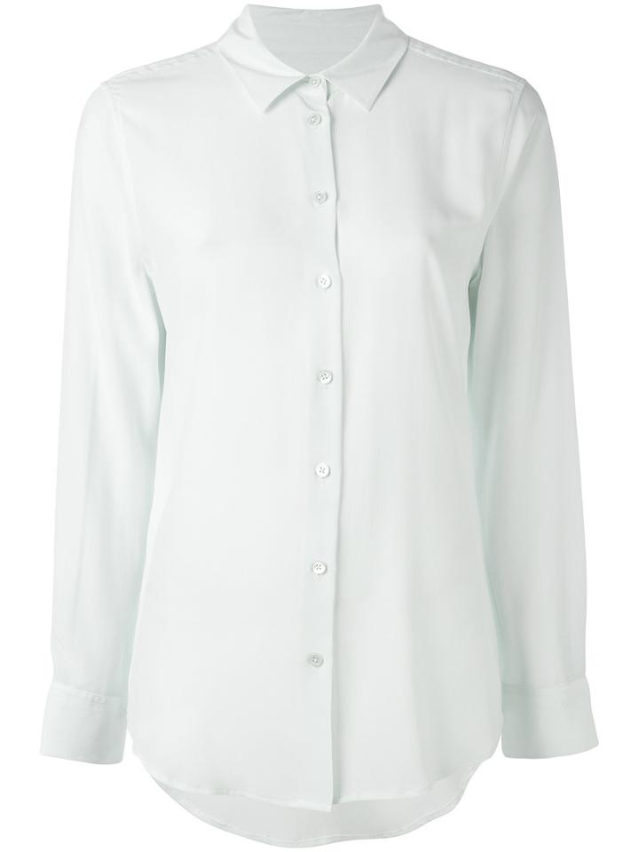 Equipment - Classic Shirt - Women - Silk - Xs, Green, Silk