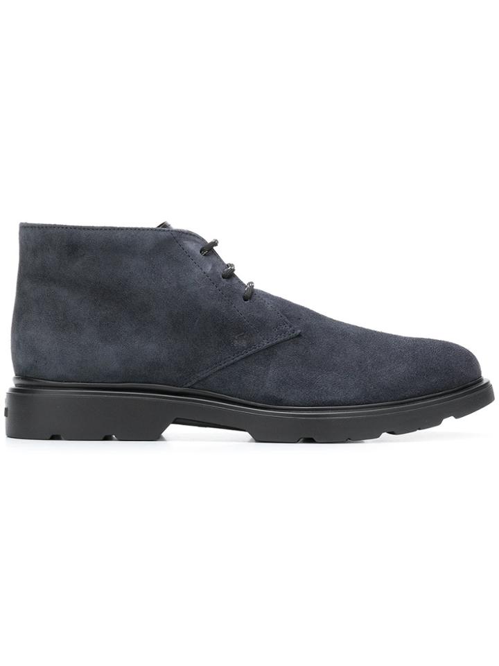 Hogan Ankle High Derby Shoes - Black