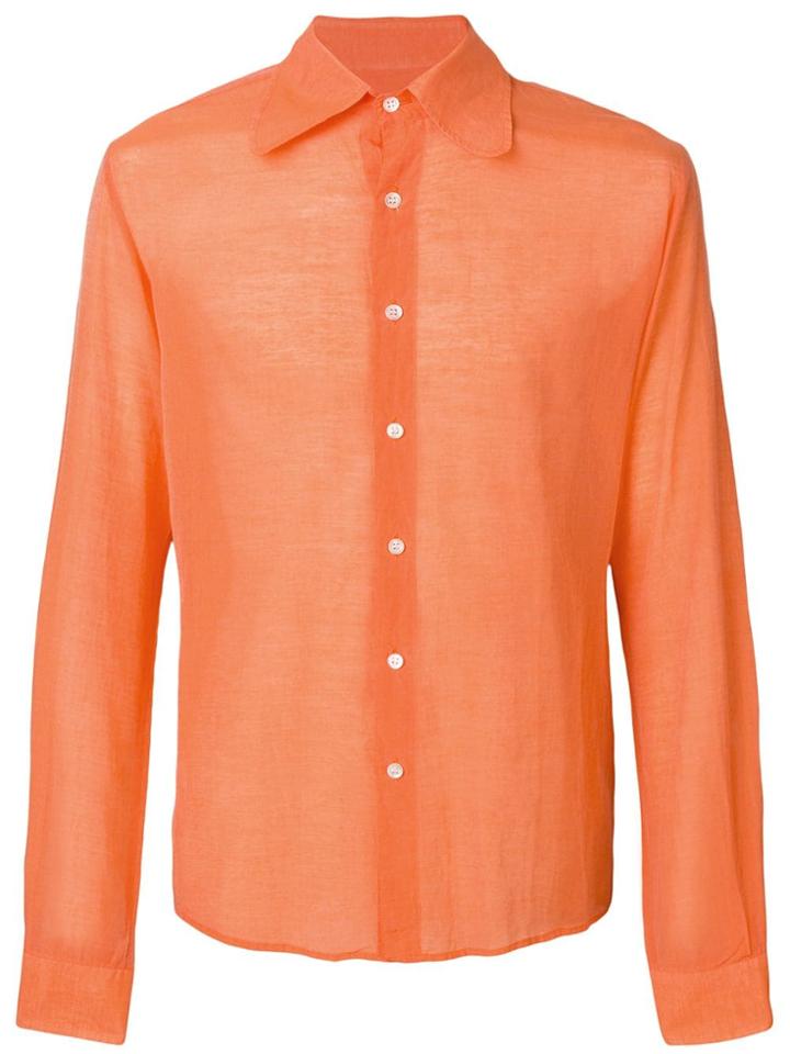 Walter Van Beirendonck Pre-owned Embroidered Lettering Shirt - Orange