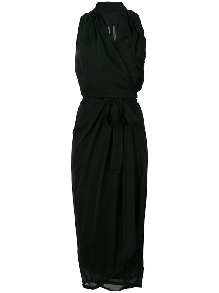 Rick Owens Draped Halter Midi Dress - Black