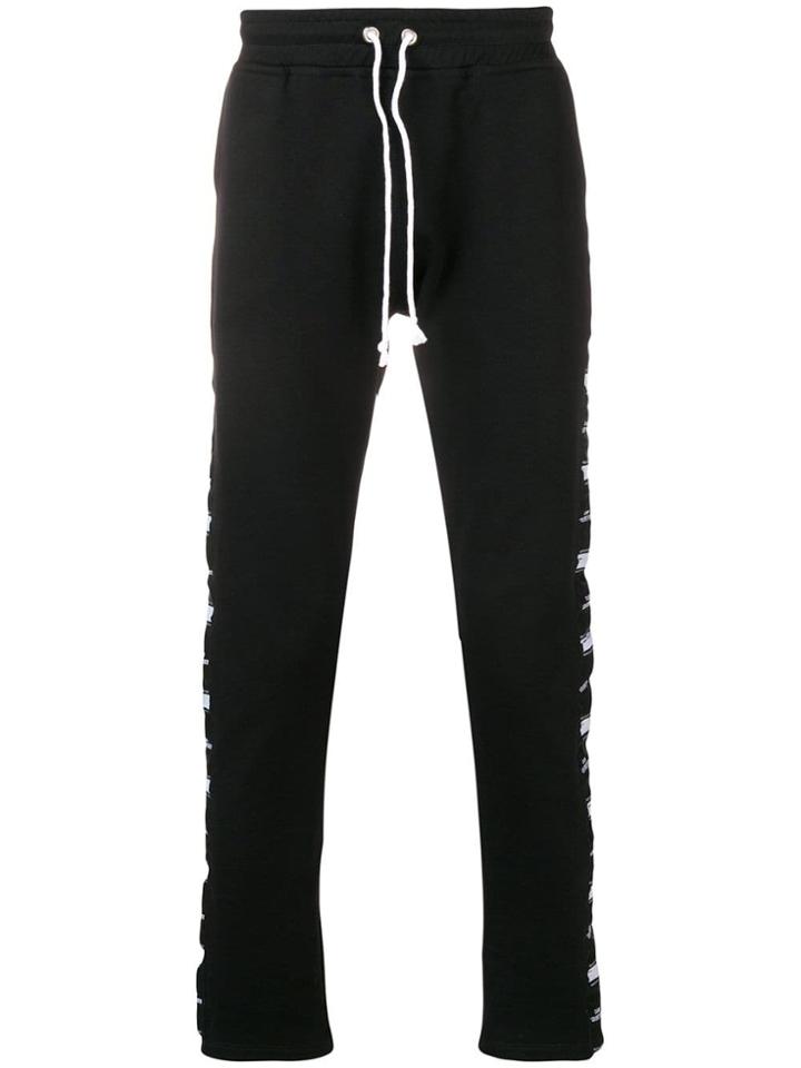 Les (art)ists Logo Trim Track Pants - Black