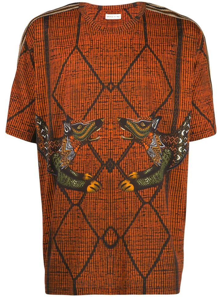 Etro Wolf Print T-shirt - Orange