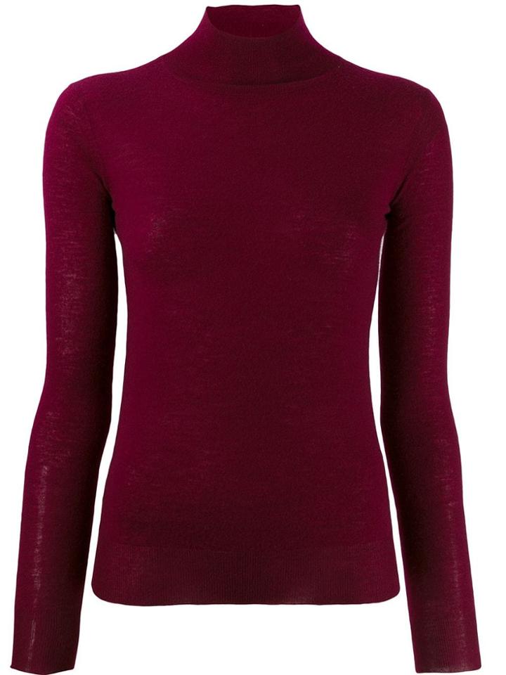 Joseph Knit Turtleneck Top - Red