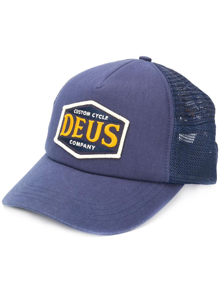 Deus Ex Machina Embroidered Baseball Cap - Blue