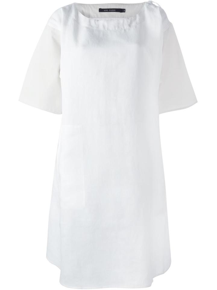 Sofie D'hoore 'defy' Dress, Women's, Size: 38, White, Cotton/linen/flax