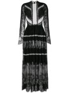 Ermanno Scervino Lace Pattern Evening Dress - Black