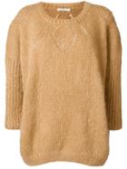 Mes Demoiselles Textured Knit Sweater - Brown
