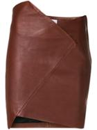 Iro Asymmetric Fitted Skirt - Brown