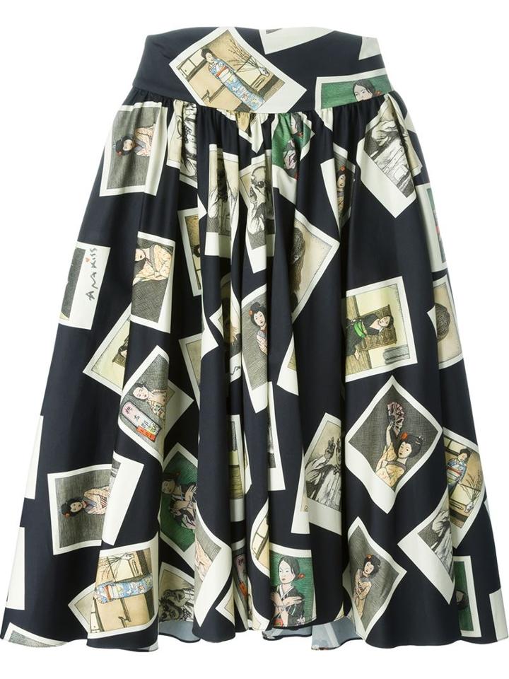 Olympia Le-tan Multi Photo Print Skirt