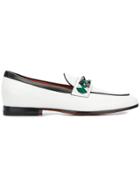 Santoni Embellished Loafers - White
